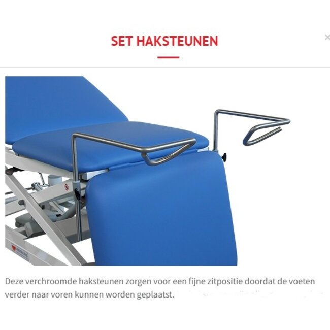 Wesseling Praxis  3 Comfort Elite – Elektrisch in hoogte verstelbare onderzoeksbank – met RVS Lade