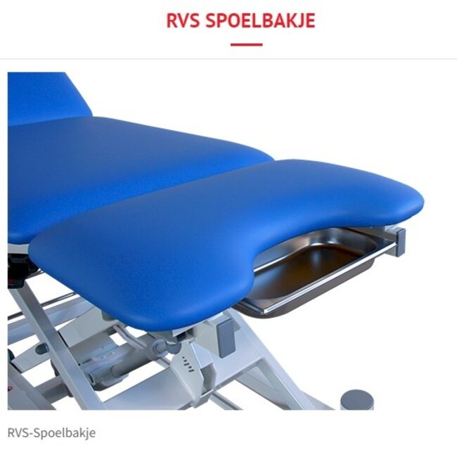 Wesseling Praxis Kombi Elite - elektrisch in hoogte verstelbare onderzoeksbank