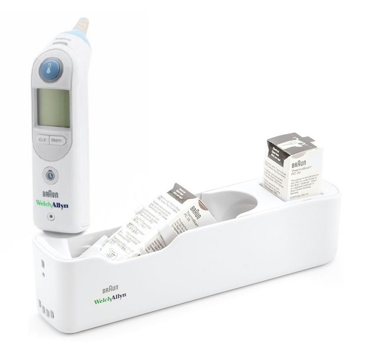 Welch Allyn Braun Thermoscan Pro-6000 digitale oorthermometer met grote basis eenheid, foto 3 van 3