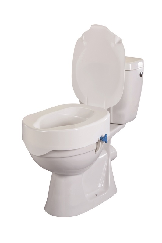 Toiletverhoger met deksel - met schroefbevestiging
