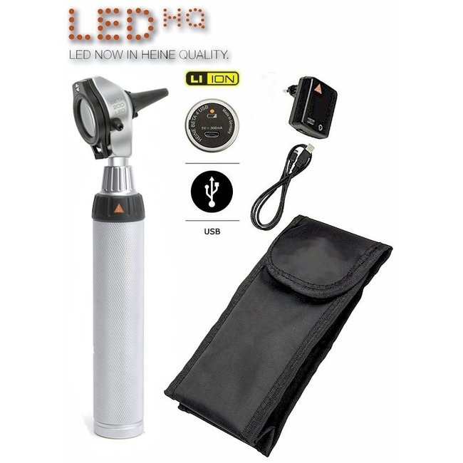 Heine Heine Beta 200 LED Otoscoop - Met USB oplaadbaar handvat in soft pouch