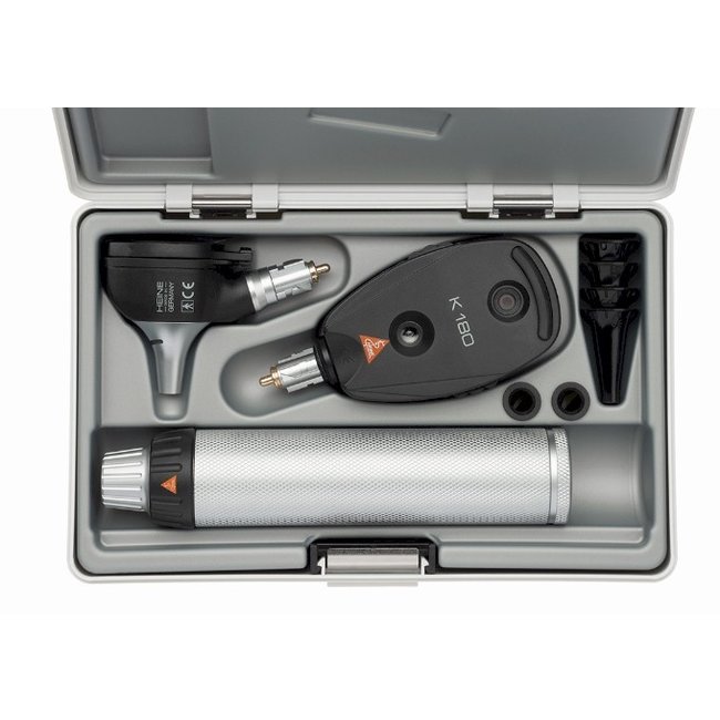 Heine K180 LED oog/oorset - met USB oplaadbaar handvat en hardcase