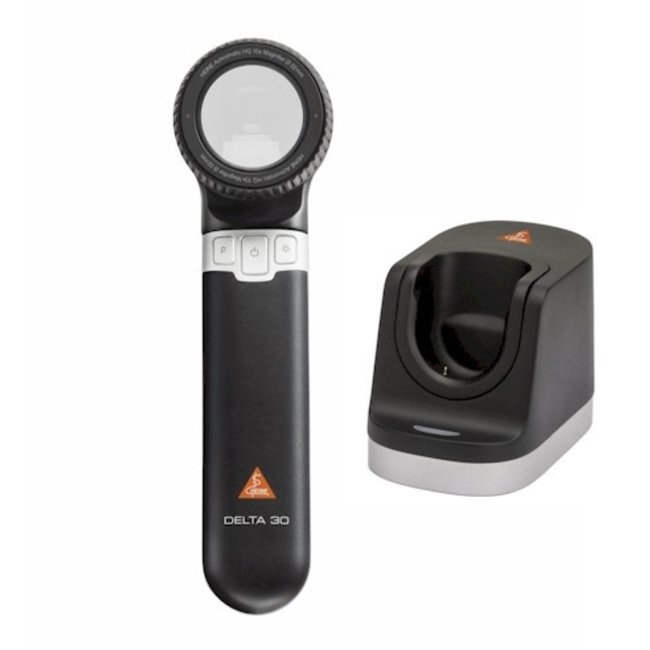 Heine Delta 30 Dermatoscoop - Geavanceerde Beeldkwaliteit met 10x Vergroting, Polarisatietechnologie en Instelbare Helderheid