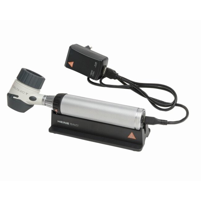 Heine Delta 20 T Dermatoscoopset - Inclusief Contactplaat met Schaalverdeling voor Nauwkeurige Diagnose en Polarisatie Functie