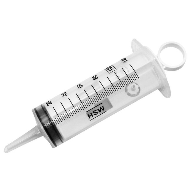 Injectiespuit 100ml / 120ml met dikke tip - Per stuk