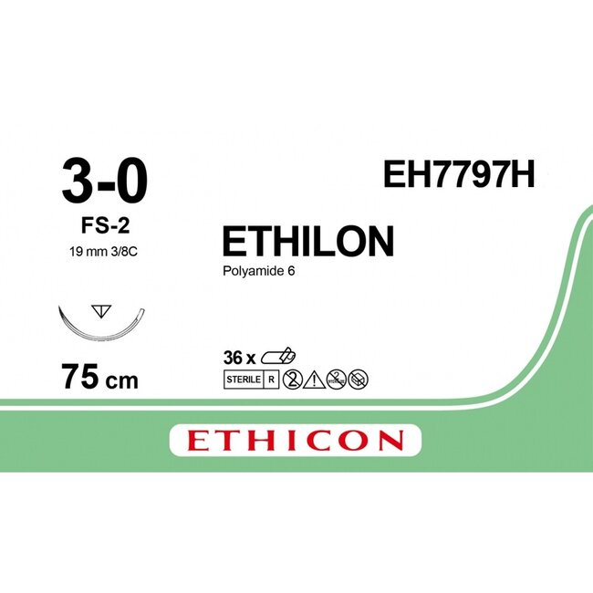 Ethicon Ethilon hechtdraad 3-0 EH7797H doos 36 draden