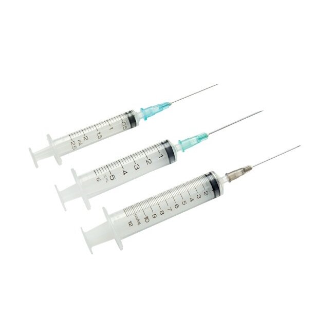 Nipro Injectiespuit 3 delig 2 ml Luer Lock met 22 G x 38 mm injectienaald (Groen)