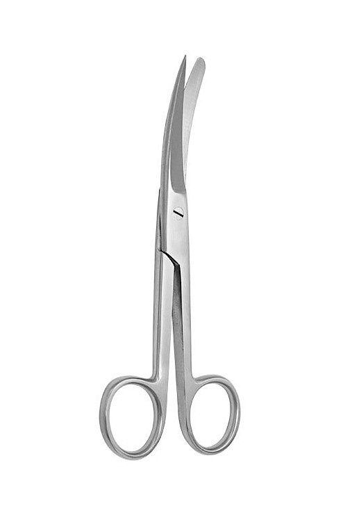 Satillo Chirurgische schaar - Gebogen - 11,5cm - Stomp/Spits
