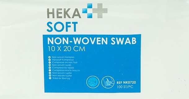 Van Heek Gaascompres non woven 10x20cm Niet steriel 100st.