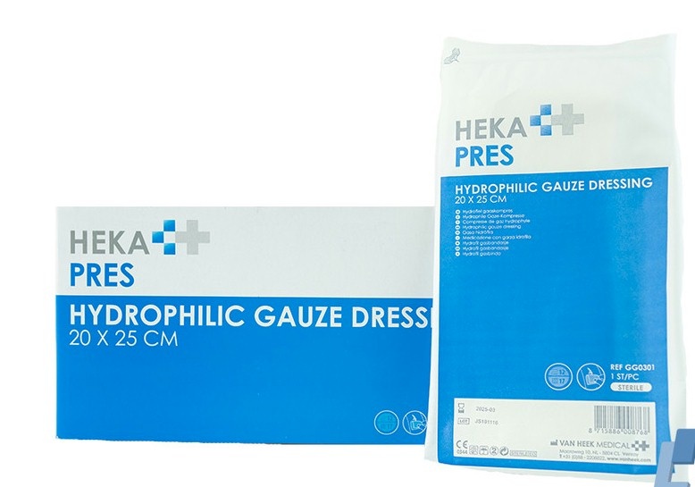Heka Gaascompres 12 laags Steriel 20x25cm (25st.)