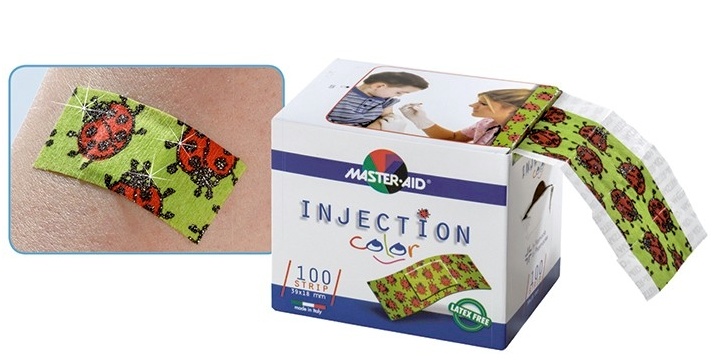 Injectiepleister "Kids" met afbeelding lieveheersbeestjes.