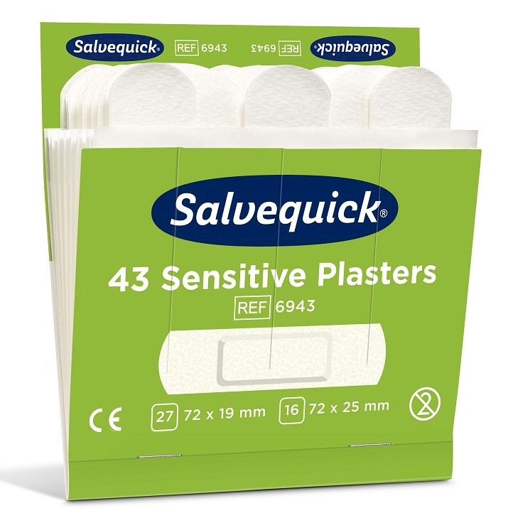 Cederroth Salvequick Plastic Waterproof Pleisters 6036 – Navulling Pleisterdispenser – 6 x 45 Waterbestendige Pleisters, foto 2 van 3