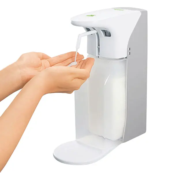 Contactloze Zeep- en desinfectiemiddeldispenser.