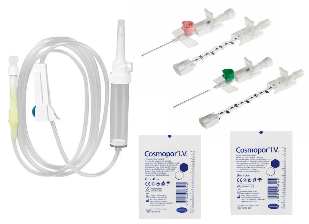 MediWare Infuusset - Compleet incl. 2 Naalden en 2 Infuuspleisters