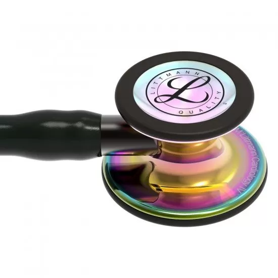 Littmann® Cardiology IV Stethoscoop - Zwart Rainbow Finish met Rookkleur Steel - 6240, foto 3 van 6