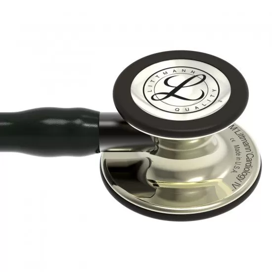 Littmann® Cardiology IV Stethoscoop - Zwart met Champagne Borststuk - 6179, foto 3 van 6