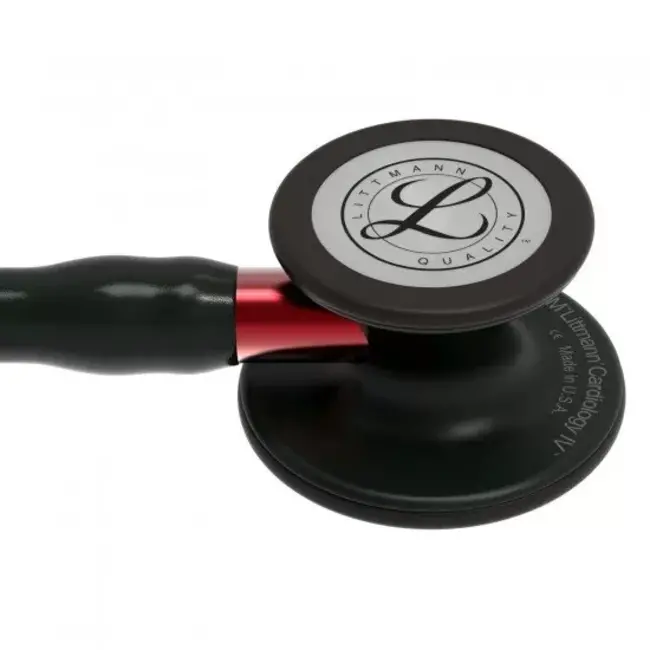 Littmann® Cardiology IV Stethoscoop - Black Edition met Rode steel 6200