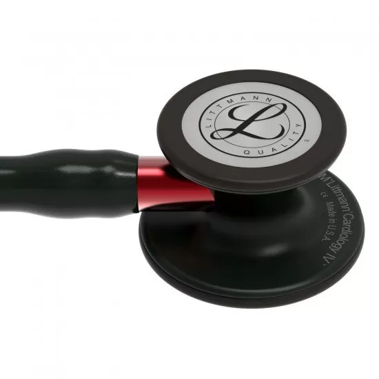 Littmann® Cardiology IV Stethoscoop - Black Edition met Rode steel 6200, foto 3 van 6