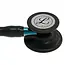 Littmann® Cardiology IV Dual Stethoscoop - Black Edition met Blauwe steel - 6201
