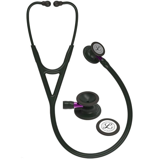 3M™ Littmann® Cardiology IV Dual Stethoscoop - Black Edition met paarse steel - 6203