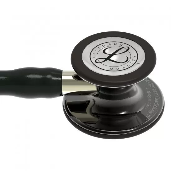 Littmann® Cardiology IV Dual Stethoscoop - Black Smoke Edition met champagne steel - 6204, foto 3 van 6
