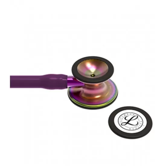 Littmann® Cardiology IV Stethoscoop - Pruim Rainbow Finish met paarse steel - 6205, foto 4 van 6