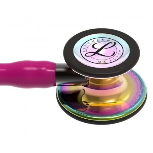 Littmann® Cardiology IV Dual Stethoscoop - Framboos Mirror Rainbow Finish met smoke steel - 6241