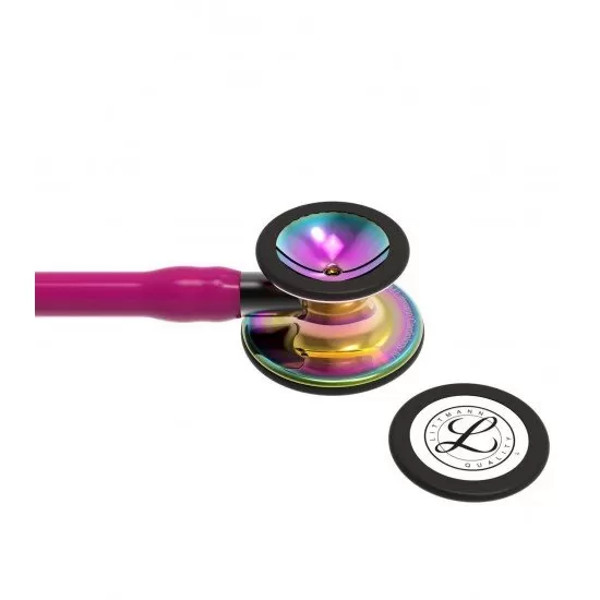 Littmann® Cardiology IV Dual Stethoscoop - Framboos Mirror Rainbow Finish met smoke steel - 6241, foto 4 van 6