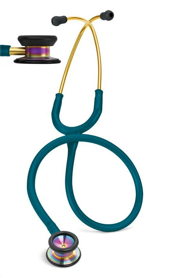 Littmann® Classic II Pediatric Stethoscoop - Caribbean Blue / Rainbow Finish 2153, foto 4 van 6