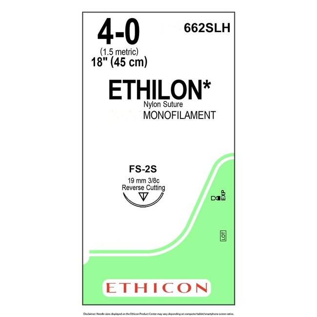 Ethicon Ethilon hechtdraad 4-0 met FS-2S naald - 662SLH