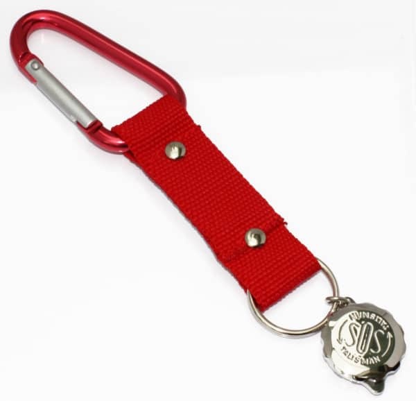 SOS Talisman SOS Talisman hanger Roestvrij staal aan rode sleutelhanger