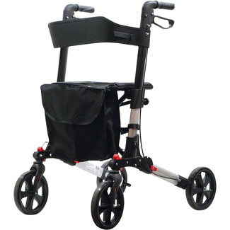 Deluxe Fold Flat Rollator - Paars - opvouwbaar en lichtgewicht