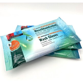 Vochtige wegwerp washandjes - met Aloë Vera - 8 stuks.