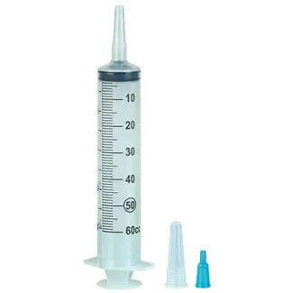 Injectiespuit 50/60 ml met grote tip - Per stuk