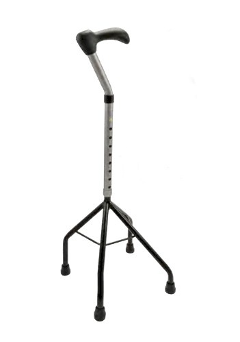 Vierpoot wandelstok aluminium met kunststof handvat