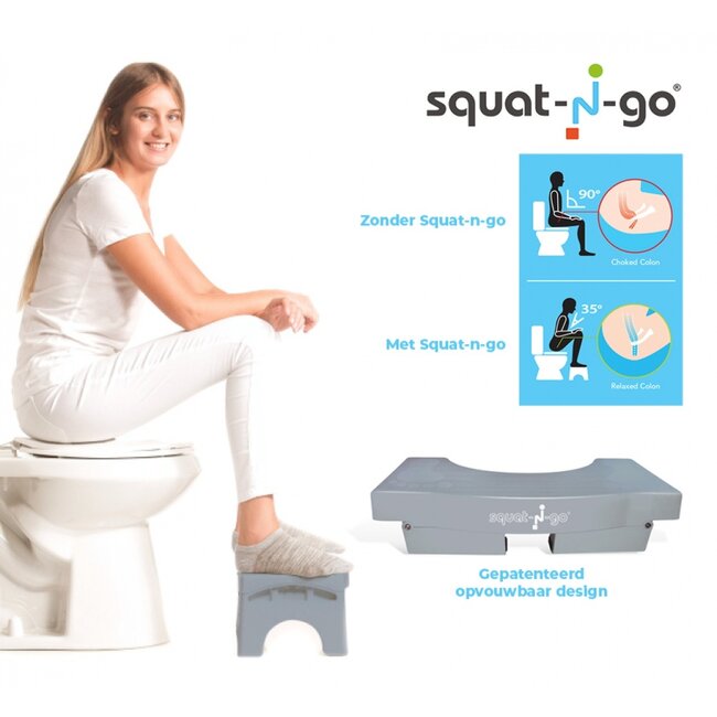Squat-N-Go Opvouwbaar toiletkrukje
