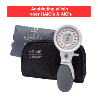 Heine Heine Bloeddrukmeter GAMMA GP drukventiel, compleet met manchet in etui