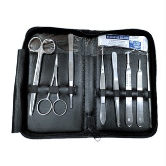 Medische Snijset - Dissectie set Geneeskunde– 8-delig met scalpels in Luxe Etui