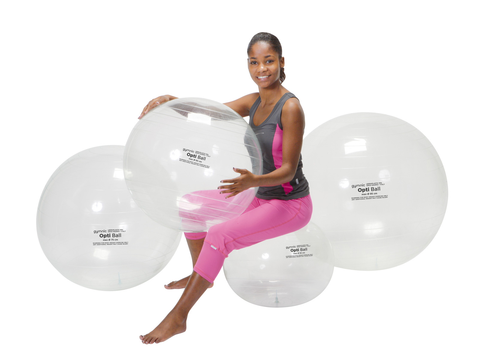 Zitbal /Zwangerschapsbal - Transparant - Gymbal - Fitness bal