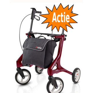 Topro Troja Pegasus Carbon ultra lichtgewicht rollator - Wijnrood