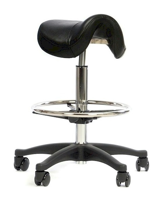 Zadelkruk Compact zwart - ergonomisch zadel/ verstelbare gasveer, foto 2 van 2