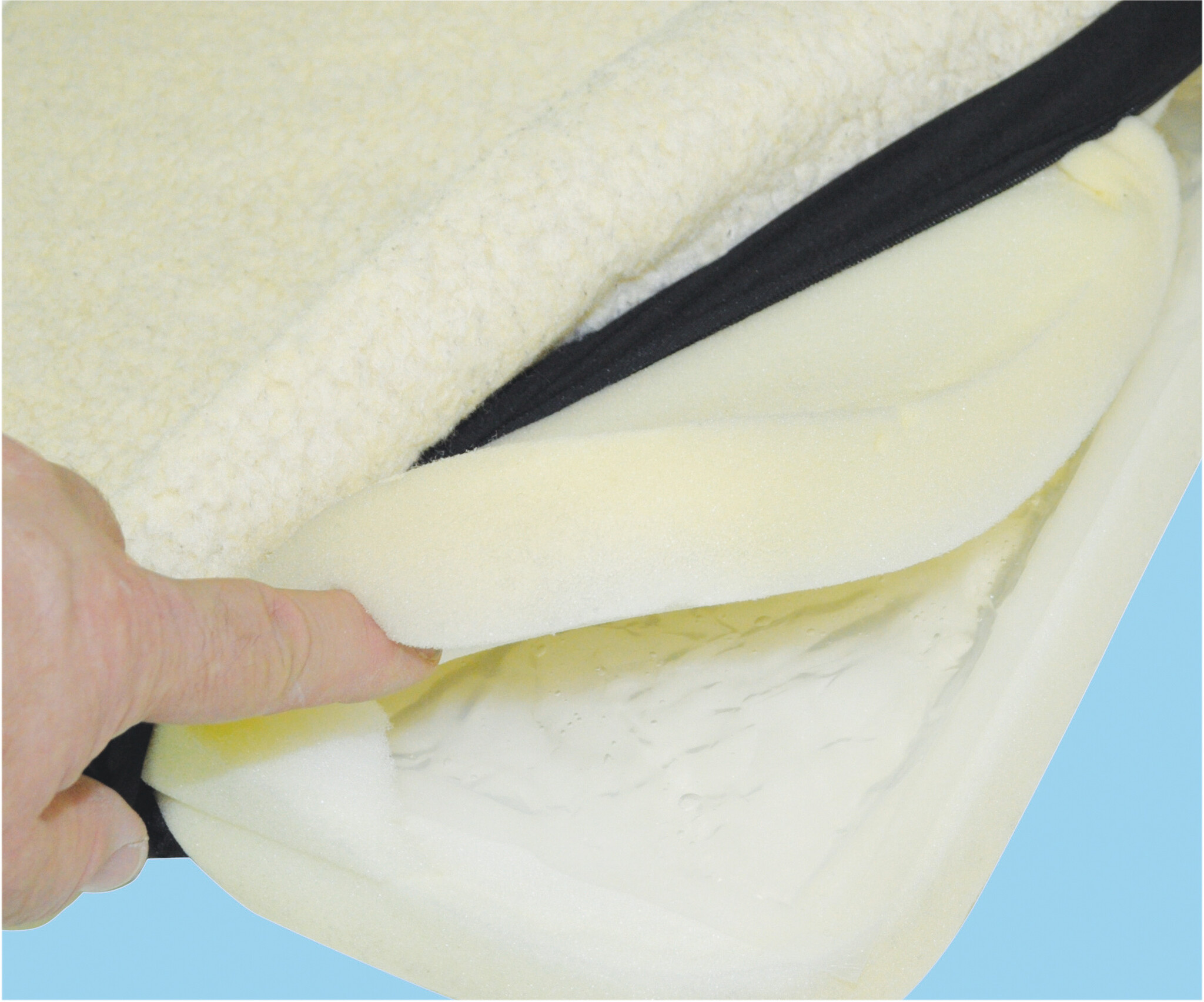 Aidapt (Rolstoel) Zitkussen Fleece - Met gelvulling, foto 2 van 4