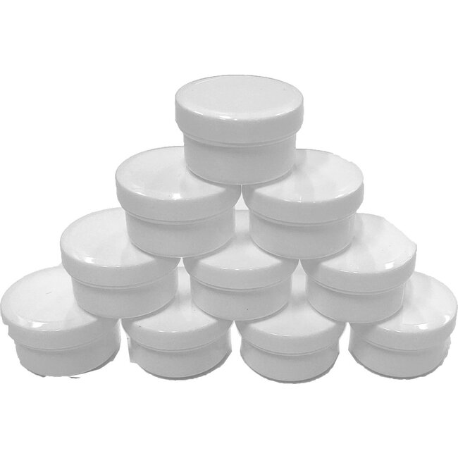 Mini Plastic Potjes met Deksel - 6 ml - 10 stuks - Reispotjes Hervulbaar klein - Cosmetica potje - Lege Potjes - Zalfpotje