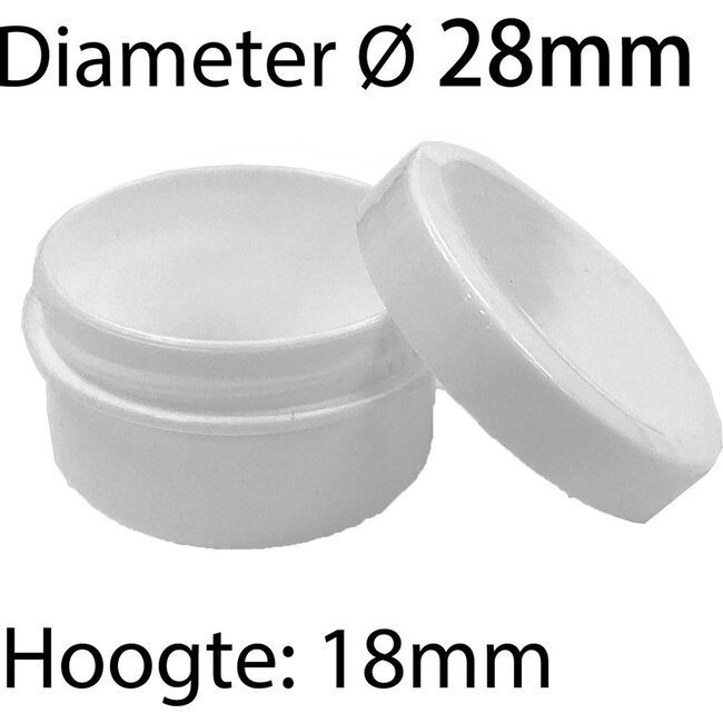 Mini Plastic Potjes met Deksel - 6 ml - 10 stuks - Reispotjes Hervulbaar klein - Cosmetica potje - Lege Potjes - Zalfpotje