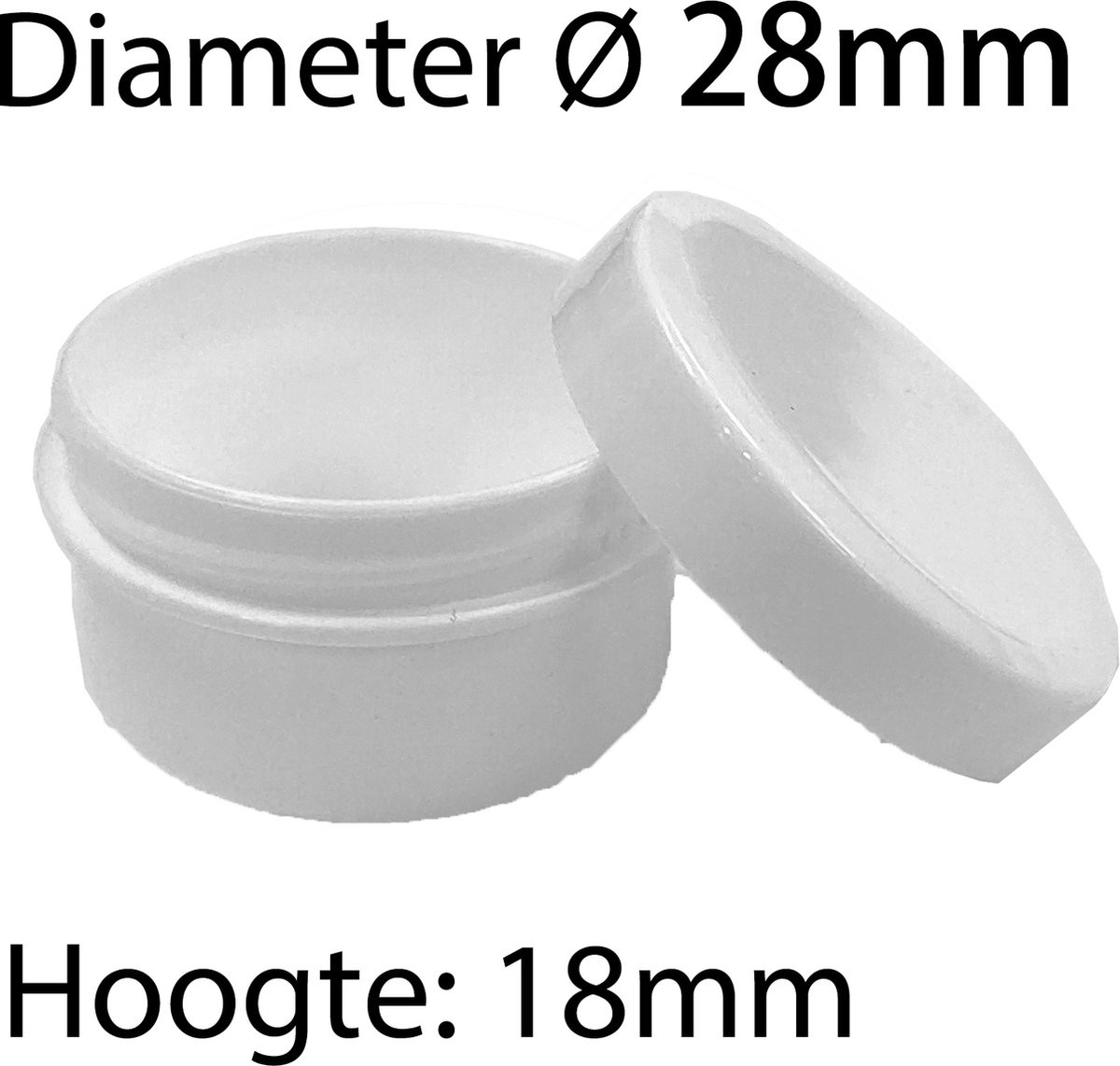 Mini Plastic Potjes met Deksel - 6 ml - 10 stuks - Reispotjes Hervulbaar klein - Cosmetica potje - Lege Potjes - Zalfpotje, foto 3 van 4