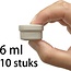 Mini Plastic Potjes met Deksel - 6 ml - 10 stuks - Reispotjes Hervulbaar klein - Cosmetica potje - Lege Potjes - Zalfpotje