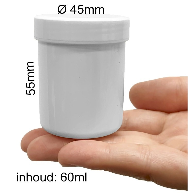 Plastic Potjes met Deksel - 60 ml - 8 stuks - Reispotjes Hervulbaar - Cosmetica potje - Lege Potjes - Zalfpotje