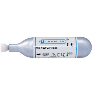 CryoAlfa Cryoalfa SUPER Losse 16G N2O cartridge - 16 gram