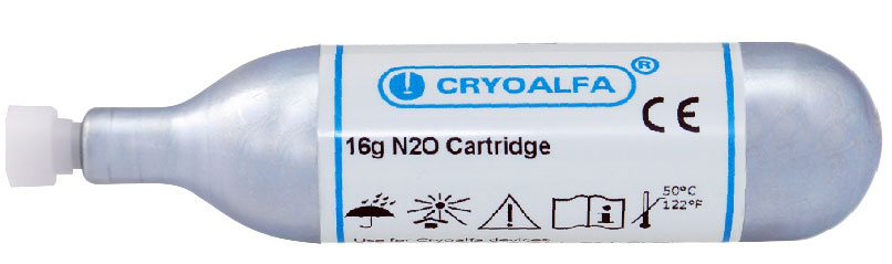 CryoAlfa SUPER Losse 16G N2O cartridge - 16 gram