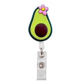 Badgehouder met Trekkoord – Avocado – Uittrekbaar 80 cm – Clip voor Verpleegkundige / Zorg